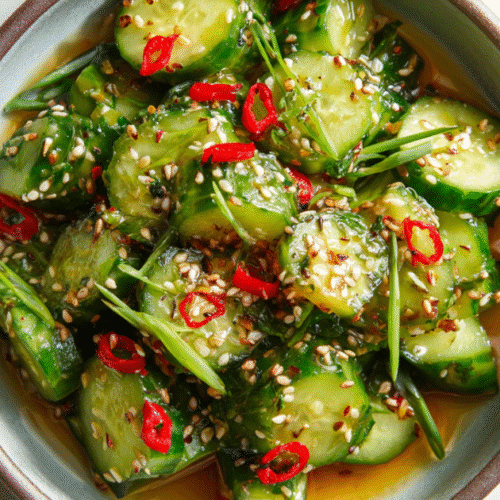 Cucumber Salad Rice Wine Vinegar – Stunning Flavor, Simple Prep 3 Finished cucumber salad rice wine vinegar in bowl