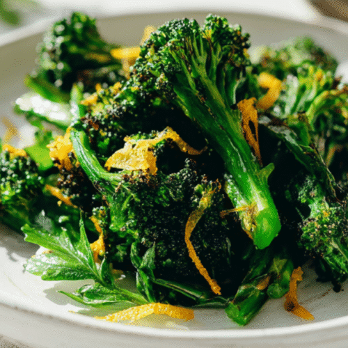 Charred Broccoli Recipes: The Ultimate Crispy Upgrade You’ll Love 3 Recipe card for roasted charred broccoli with garlic and lemon