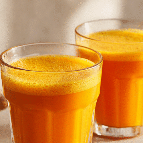 Carrot Ginger Turmeric Juice: 7 Proven Ways to Soothe Inflammation 3 fresh carrot ginger turmeric juice in two glasses