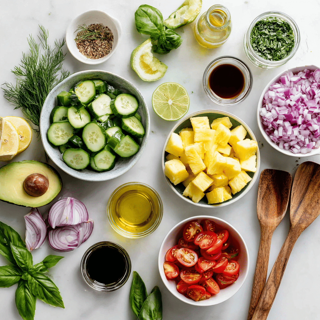Anti-Inflammatory Cucumber Pineapple Salad to Feel Fresh and Energized Now 4 Ingredients for anti-inflammatory cucumber pineapple salad