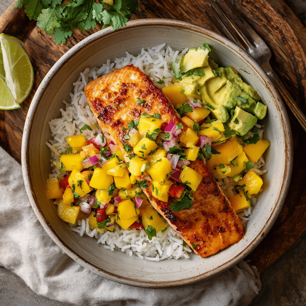 Salmon with Avocado and Mango Salsa: The Ultimate Summer Glow Meal 2 Salmon with Avocado and Mango Salsa