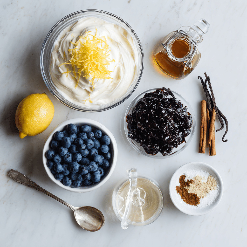 lemon blueberry frozen yogurt bite ingredients